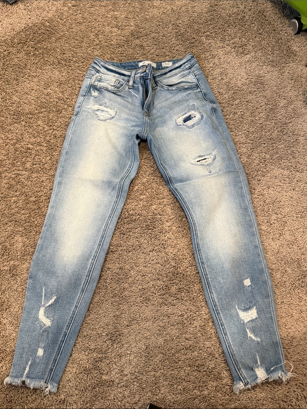 Light Blue Distressed Women's Jeans